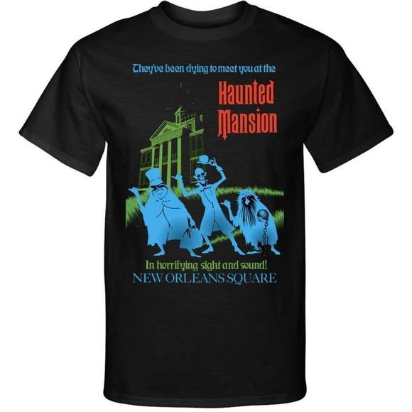Other - The Haunted Mansion Poster Disneyland Hitch Hiking Ghosts Graphic Tee T-Shirt